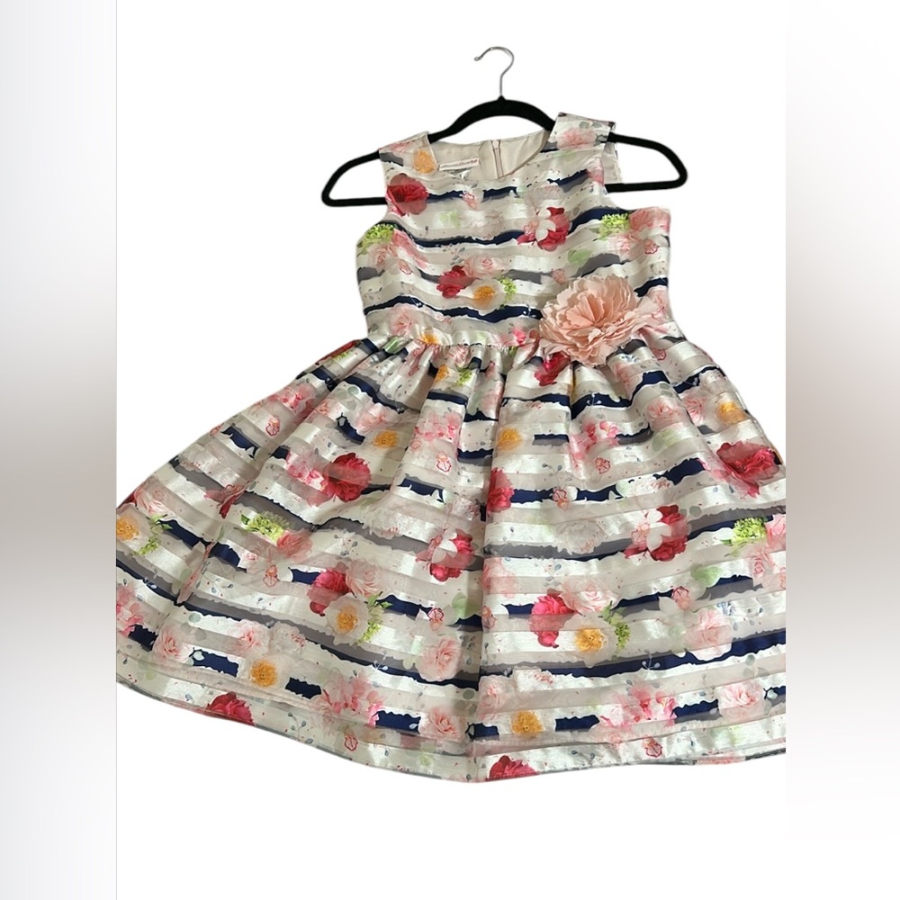 Floral Striped Kids Dress